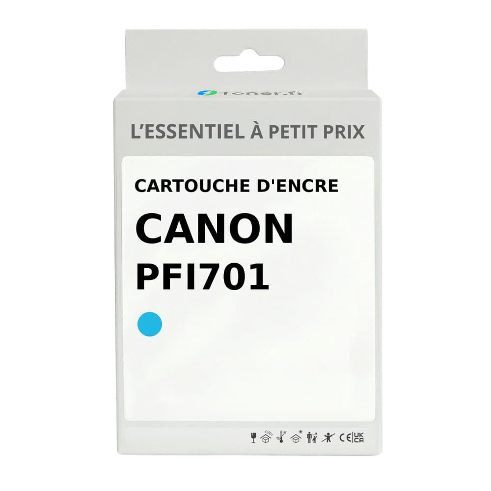 Cartouche d'encre compatible Canon PFI701 Bleu