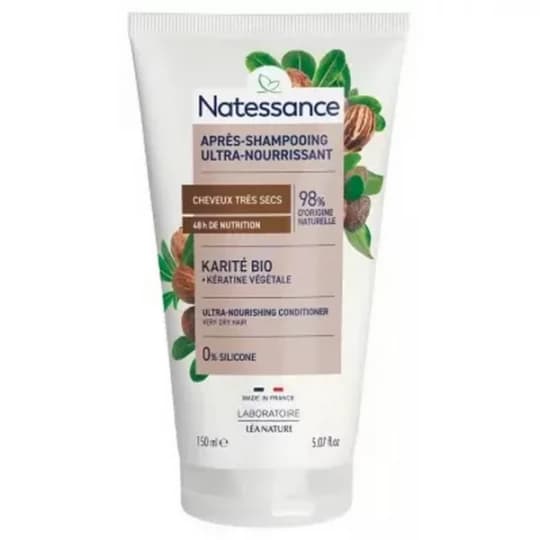 Natessance Après-Shampoing Ultra-Riche Karité et Kératine Végétale 150 ml