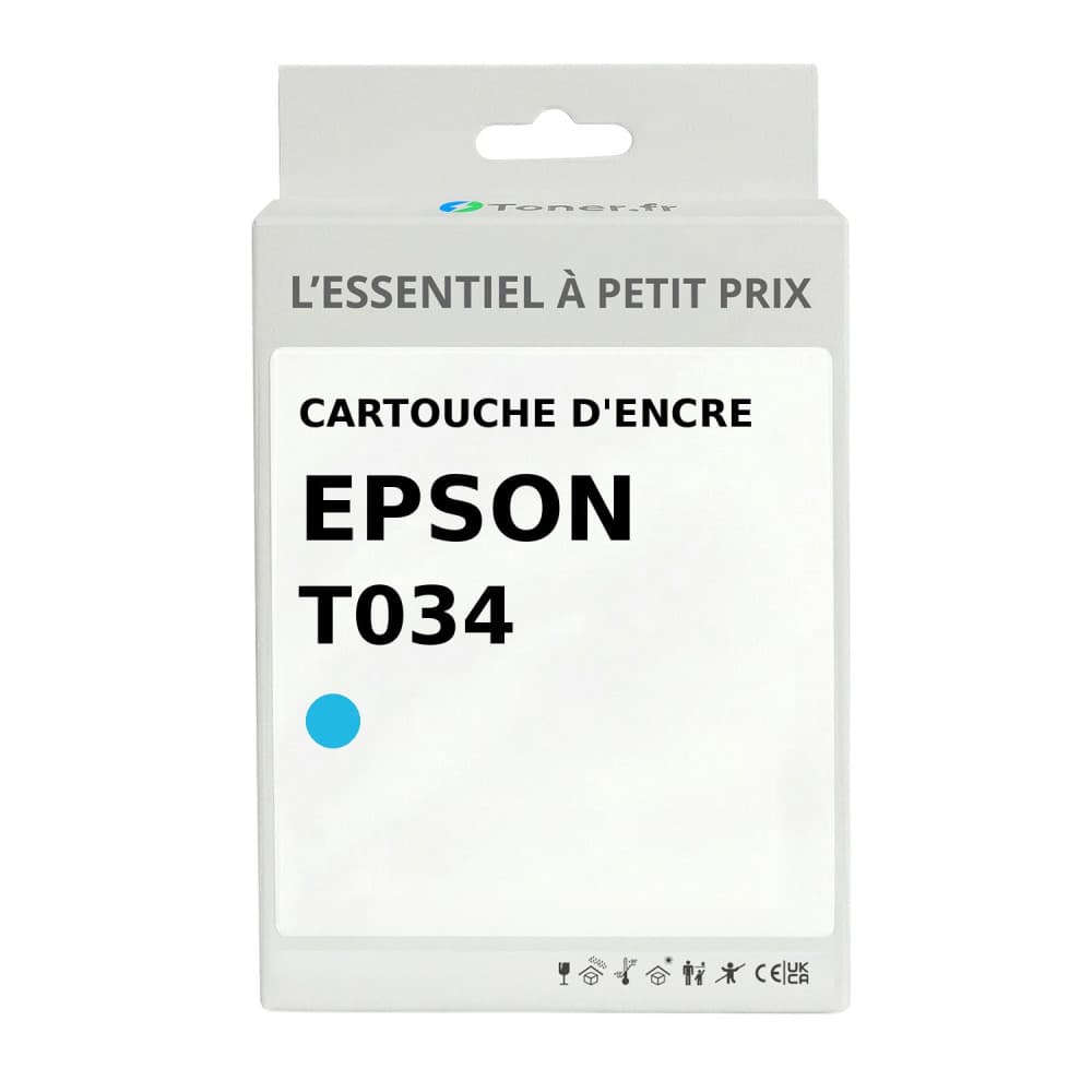 Cartouche d'encre compatible Epson T034 Cyan
