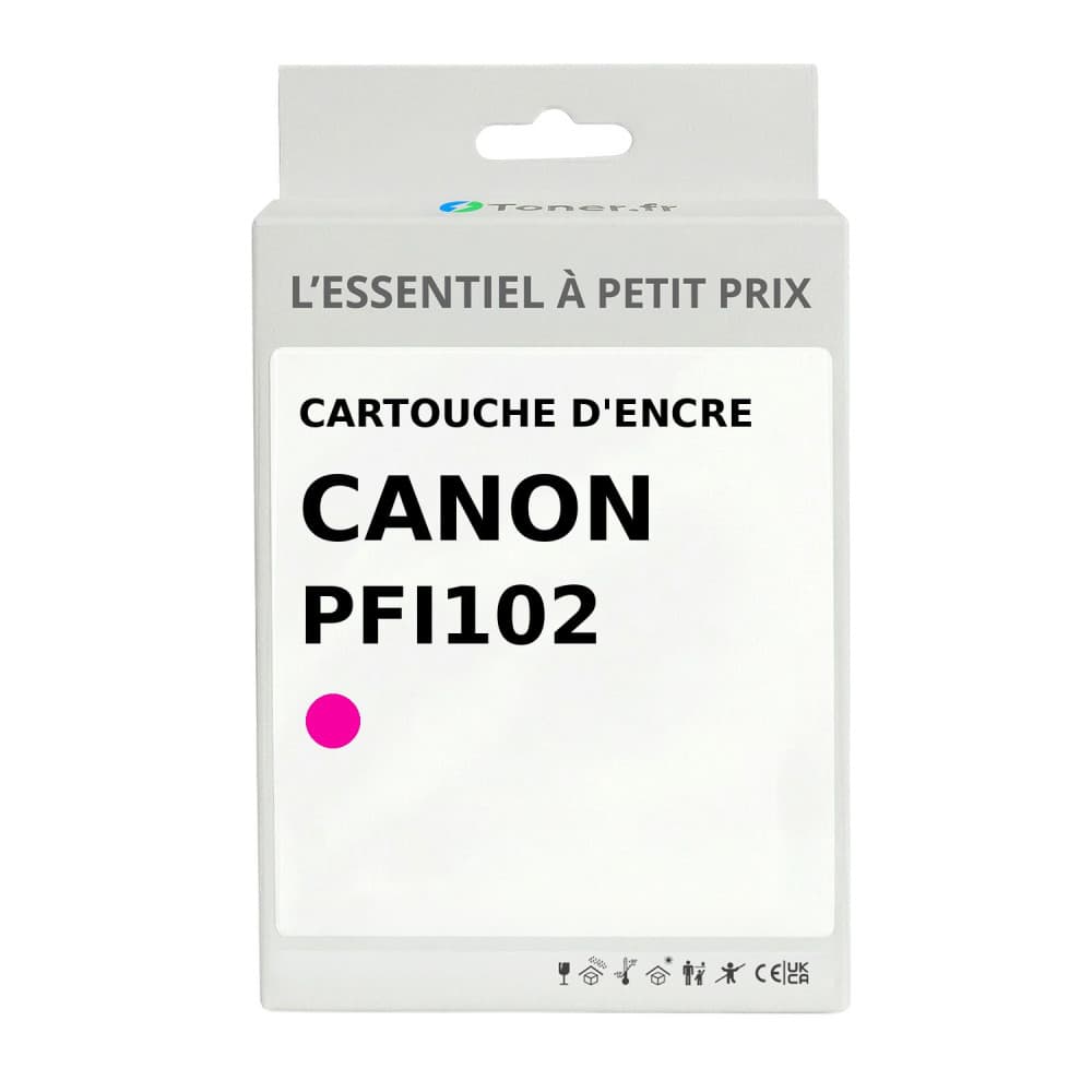 Cartouche d'encre compatible Canon PFI102 Magenta