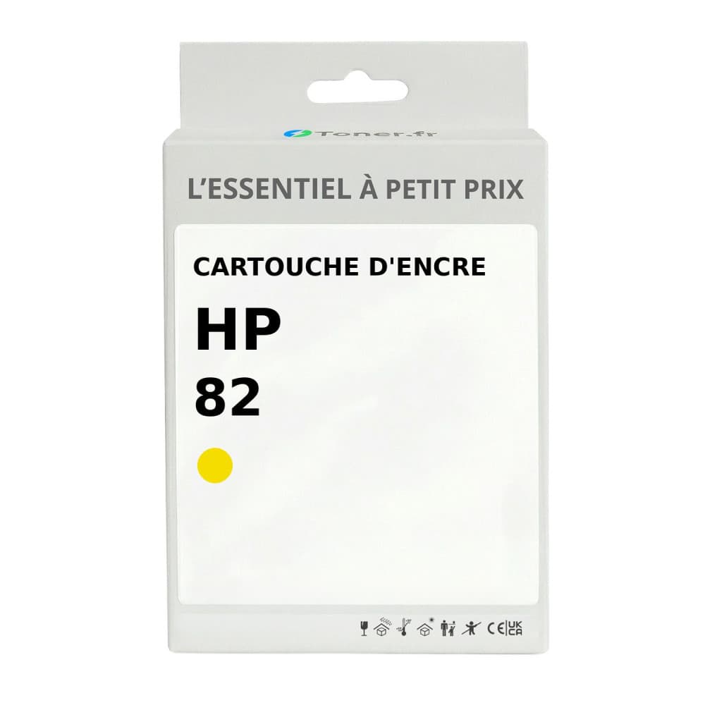 Cartouche d'encre compatible HP 82 Jaune